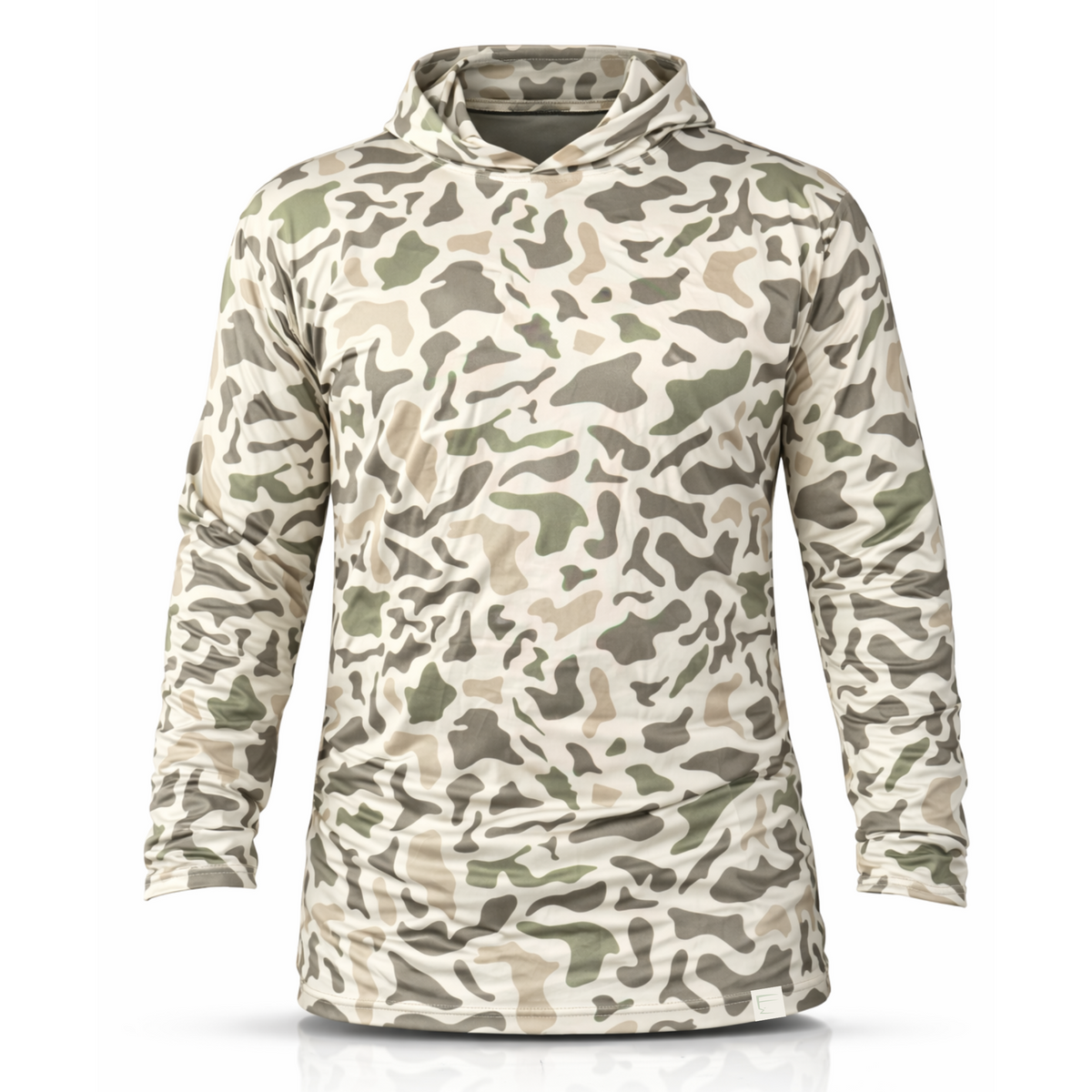 Marsh Camo Pro Performance Hoodie with UPF 50 sun protection for saltwater fishing