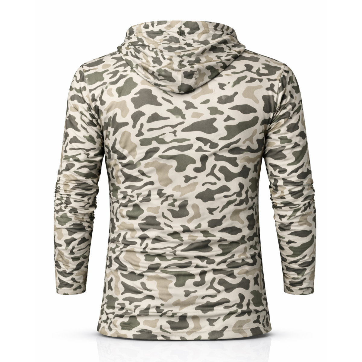 Men's Marsh Camo saltwater performance hoodie with quick-dry material